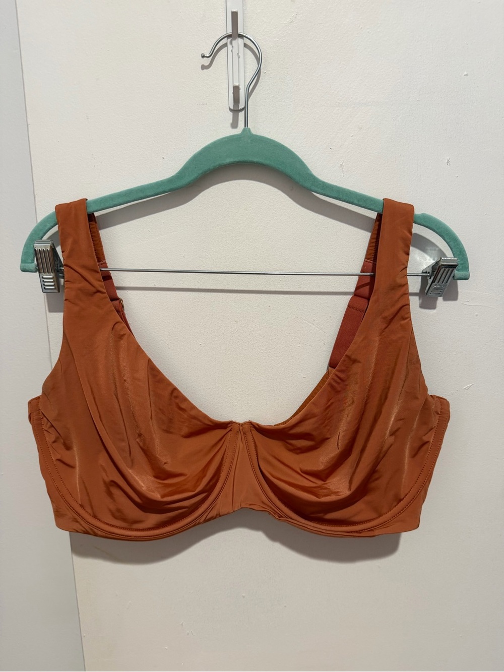CUUP Clay Orange Microfiber Scoop Bra